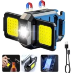 Ліхтарик тристоронній кишеньковий багатофункціональний із магнітом, карабіном і відкривачкою ліхтарик-брелок