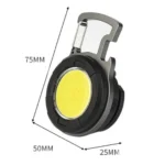 Ліхтарик кишеньковий із магнітом і карабіном ліхтарик-брело 4 режими Біле Червоне світло + Червоний стробоскоп - Зображення 2