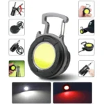 Ліхтарик кишеньковий із магнітом і карабіном ліхтарик-брело 4 режими Біле Червоне світло + Червоний стробоскоп