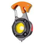 Ліхтарик кишеньковий із магнітом карабіном, викруткой ліхтарик-брелок 7 режимів Білий Червоний світло + Червоний стробоскоп