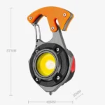 Ліхтарик кишеньковий із магнітом карабіном, викруткой ліхтарик-брелок 7 режимів Білий Червоний світло + Червоний стробоскоп - Зображення 3