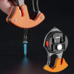 Ліхтарик кишеньковий із магнітом карабіном, викруткой ліхтарик-брелок 7 режимів Білий Червоний світло + Червоний стробоскоп - Зображення 7