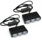 Двоколірні світлодіодні додаткові фари з RGB габаритом 3 LED Lens Mini 12-80V 90W Ближне Дальне Білий Жовтий - Зображення 9