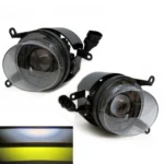 Двоколірні світлодіодні лінзовані протитуманні фари LED для Mitsubishi Lanser X 2007-2011 штатні з роз'ємом