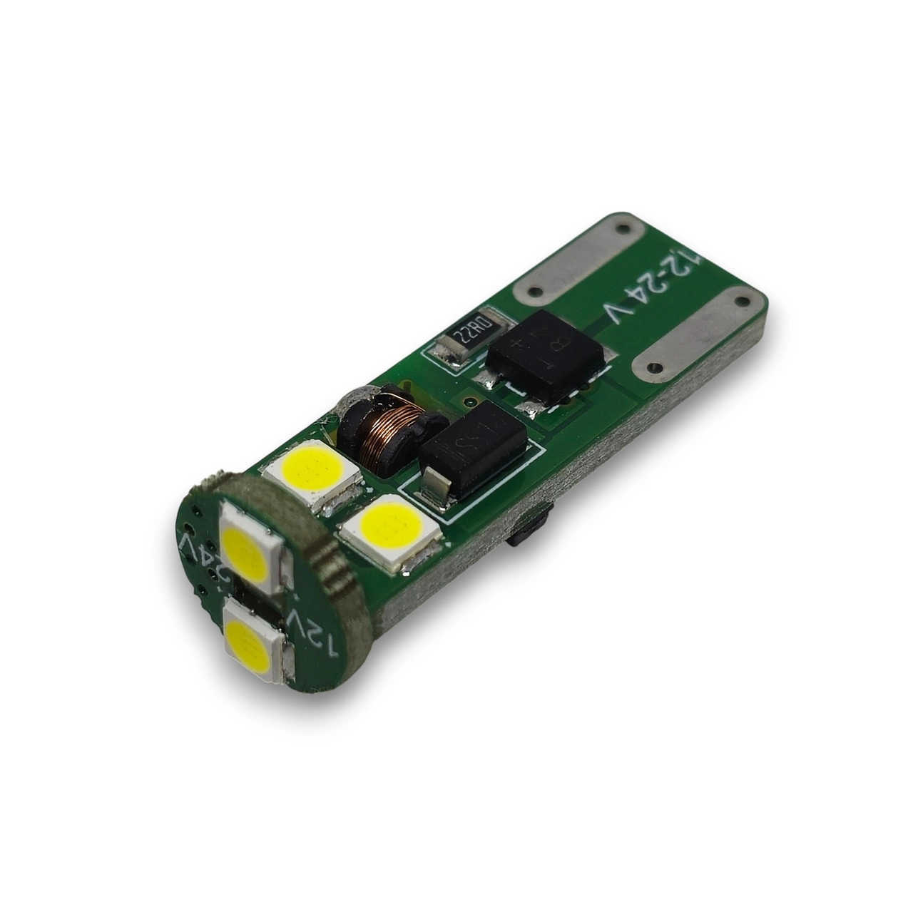 7027306093_svitlodiodna-lampa-t10 Світлодіодна лампа Т10 W5W 6SMD 3030 6000 K 12-24V Біле світло - Зображення 1