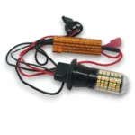 Денні ходові вогні ДГЗ в поворотники з режимом функцією повороту 7440 T20 W21W W3x16d 168SMD 3014 Білий Жовтий - Зображення 2