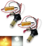 Денний ходовий вогонь (ДХВ) з функцією поворотів Цоколь P21W BAU15S 168SMD 3014 Білий Жовтий