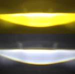 Світлодіодна протитуманна балка фара Led ВАЗ Priora, Газель з ангельськими очками габарит Білий/Жовтий - Зображення 3