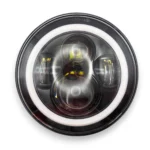 Універсальні світлодіодні Led фари 5,75 дюйма з ДХО Двоколірні ангельські очі Холодне біле світло Преміум - Зображення 8