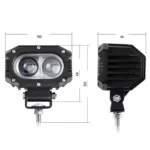 Світлодіодна протитуманна балка фара Led ВАЗ Priora, Газель з ангельськими очками габарит Білий/Жовтий - Зображення 4