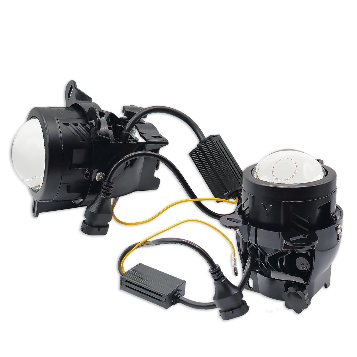 7206611352_svitlodiodni-protitumanni-fari Світлодіодні протитуманні фари LED Лінза BI-LED 3,5 дюйма Priora Біле/Жовте світло комплект - Зображення 1