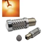 Світлодіодна лампа 1156 BAU15s PY21W 57 SMD 2835 з обманкою Жовте світло зі зміщеним кріпленням - Зображення 2