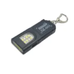 Світлодіодний міні ліхтарик брелок оснащений 1 COB + 8 LED діодами на 5 режимів із кліпсою та карабіном - Зображення 2