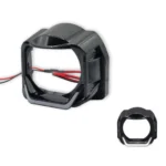 Маска для лінз чорна LED Angel Eyes 1,5/1,8 дюйма з світлодіодними Білими ангельськими очима 1шт. ПРАВА