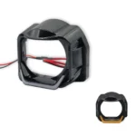Маска для лінз чорна LED Angel Eyes 1,5/1,8 дюйма з світлодіодними Жовтими ангельськими очима 1шт. ПРАВА