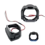 Маска для лінз чорна LED Angel Eyes 1,5/1,8 дюйма з світлодіодними Блакитними ангельськими очима комплект