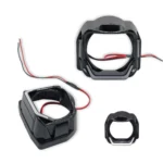 Маска для лінз чорна LED Angel Eyes 1,5/1,8 дюйма з світлодіодними Білими ангельськими очима комплект