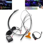 Світлодіодна контурна неонова стрічка RGB для салону автомобіля, декоративна підсвітка торпеди