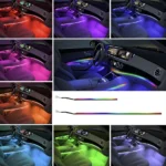 Світлодіодна контурна неонова стрічка RGB для салону автомобіля, декоративна підсвітка торпеди - Зображення 10