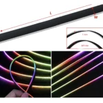 Світлодіодна контурна неонова стрічка RGB для салону автомобіля, декоративна підсвітка торпеди - Зображення 9