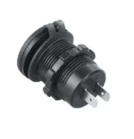 Автомобільний зарядний пристрій два порти 2 USB + 2 Type-C 12-24V 83W врізна розетка, з вольтметром синє підсвічування - Зображення 2