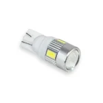 Светодиодная лампа Т10 (W5W) 6SMD 5630 с линзой 12V Белая