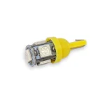 Світлодіодна лампа Т10 (W5W) 5SMD 5050 12V Жовта - Зображення 4
