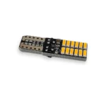 Світлодіодна лампа Т10 W5W 24SMD 4014 з обманкою і драйвером 12V Жовта - Зображення 4