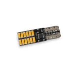 Світлодіодна лампа Т10 W5W 24SMD 4014 з обманкою і драйвером 12V Жовта - Зображення 3
