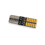 Світлодіодна лампа Т10 W5W 24SMD 4014 з обманкою і драйвером 12V Жовта