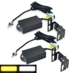 Двоколірні LED фари 2 міні- лінзи Білий(6500K) Жовтий(3200K) комплект 20*33*63 Model 7035 - LG20
