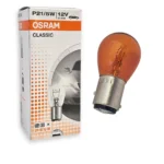 Галогенна лампа Osram P21/5W BAY15d Classic 7528Y ECE R37 12V 21W FS