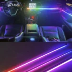 Світлодіодна контурна підсвітка RGB для салону автомобіля, декоративна підсвітка торпеди 75см*4+110 см*1 Керування з телефону - Зображення 10