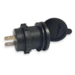Автомобільна зарядка чотири порти QC 2.4А 60W TYPE-C та Dual USB, вольтметр Синя швидка зарядка 12/24 V - Зображення 4