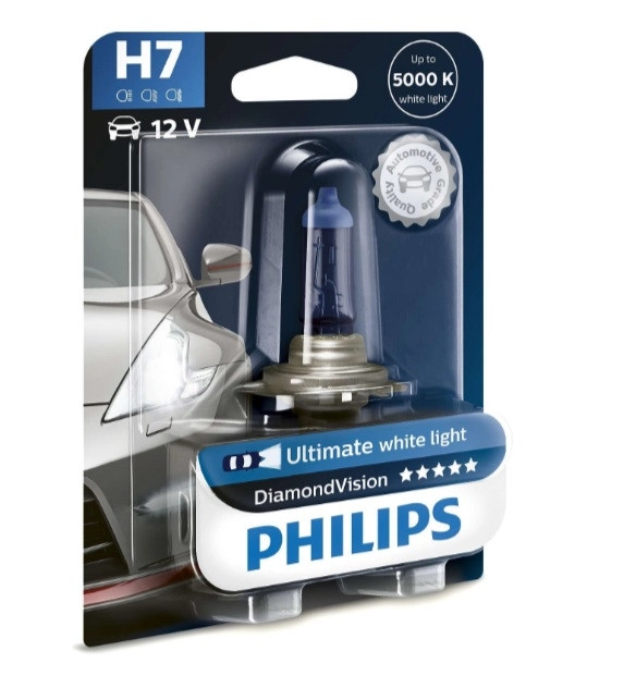 7404292691_galogenna-avtolampa-philips Галогенна автолампа PHILIPS H7 Diamond Vision 12972DVВ1 12V 55W - Зображення 1