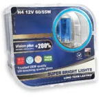 Комплект галогенових ламп H4 12V 60/55W P43t VISION PLUS+200% (пластик 2шт) - Зображення 8