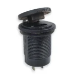 Автомобильное зарядное устройство два порта USB 12-24V врезная розетка, с вольтметром синяя подсветка - Зображення 6