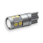 Світлодіодна лампа Т10 (W5W) 9 SMD 3030 12V з лінзою Біла