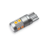 Світлодіодна лампа Т10 (W5W) 9 SMD 3030 12V з лінзою Жовта