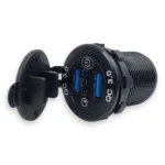 Автомобільна зарядка QC 3.0 + PD Type-C з кнопкою та кришкою, 12-24V, Blue - Зображення 3