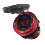 Автомобільний зарядний пристрій 2 USB QC 3.0 100W 12-24V розрізка врізна