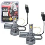 Світлодіодні лампи LED Headlight Q8 H7 160W 12000Lm  Білий та Жовтий з керуванням через смартфон (комплект 2 шт)