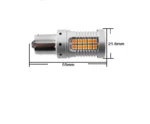 Світлодіодна LED лампа в поворот червоного ліхтаря 1156 BA15s P21W 48SMD 3030 12V Желтая canbus - Зображення 2