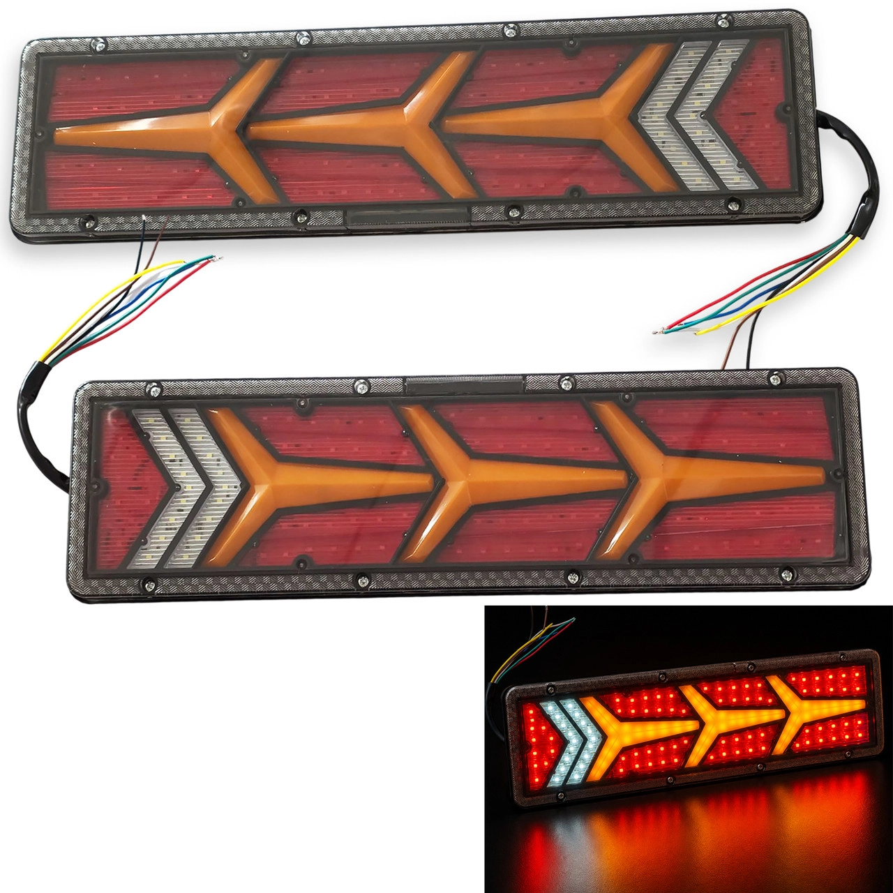 7581008447_stop-signal-tl-ka-091 Стоп сигнал TL-KA-091 (12/24) задній діодний Жовте/Червоне/біле світло - Зображення 1