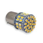 Світлодіодна LED лампа в поворот червоного ліхтаря +1156 BA15s P21W 50 SMD 3020 12V Жовта для сертифікації - Зображення 2