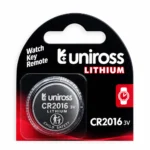 Батарейка Uniross Lithium CR2016 3V, літієва, 1 шт. (блістер)