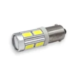 Світлодіодна автомобільна лампа T4W (BA9S) 12-24V 8SMD 5630 + 1 CREE CANBUS з лінзою, біла, 1 шт.