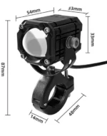 Світлодіодна триколірна протитуманна фара Moto LED Mini для мотоцикла скутера 20W Білий Жовтий Червоний - Зображення 5