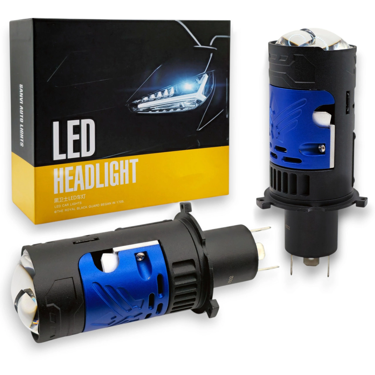 7693279410_svitlodiodni-mini-linzi Світлодіодні Міні лінзи H4 Mini LED 120W 6000K з обманкою Canbus і внутрішнім кулером - Зображення 1