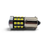 Світлодіодна лампа з цоколем 1156 BA15s P21W 33SMD 2835 12V Білє світло з лінзою та обманкою - Зображення 3